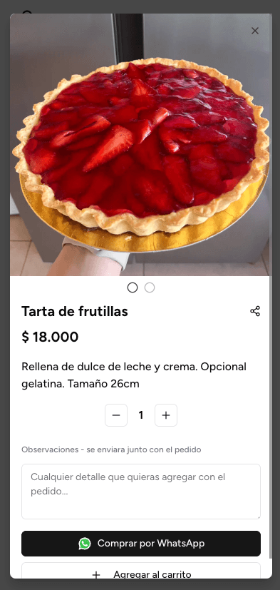 Detalle de producto en Localy